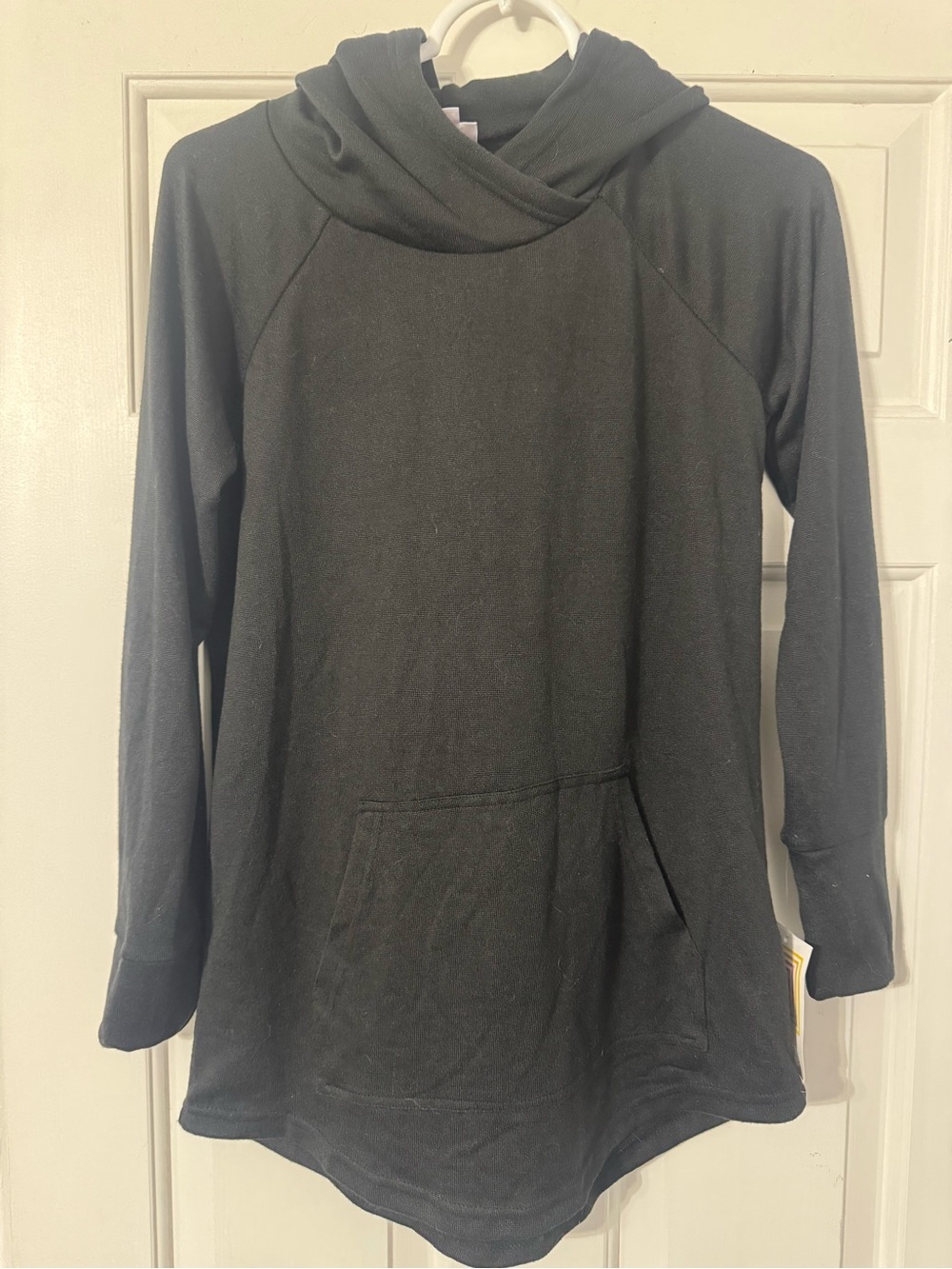 LuLaRoe Black Hooded Pullover Sweatshirt